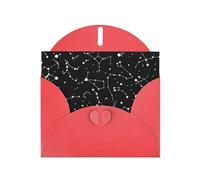 Cartes avec impression de constellation de divination étoilée avec enveloppes, boucle d'amour amusante, papier perlé, emballage de vacances