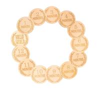 Cartes Bébé en Bois 13 Pièces Disque Imprimé Épi de Blé
