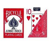 Bicycle Cartes à jouer Rider Back 808 International – Jumbo Index Poker – 54 cartes – Rouge/Bleu