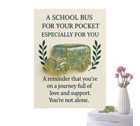 Cartes Câlin de Poche | Cartes Autobus Scolaire En Acrylique,Souvenir Fait Main Déco Cadeau Enfant Adulte Parent Éducateur Ami Anniversaire Diplôme