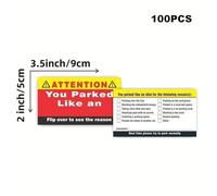 Cartes Canular de Stationnement | Tickets De Stationnement Amusants 100 Pièces | Notices d'Infraction Humoristiques 8.9x5.1 cm pour Adultes Hommes Voiture