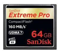 SanDisk Extreme Pro 64 GB 160 MB/s CompactFlash Memory Card - Black/Gold/Red