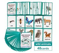 Cartes d ' Animaux amicaux Cartes de vocabulaire d ' Animaux pour Que Les Tout-Petits développent Leurs compétences linguistiques grâce à des Cartes de vocabulaire de Stimulation visuelle
