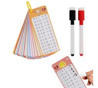 Cartes d’Apprentissage 1 x 1 pour Les Enfants - Jeu éducatif de Multiplication à partir de 5 Ans, 15 Feuilles réutilisables, Facile à Transporter et Amusant à Apprendre，Poster Table de Multiplication