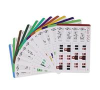 Cartes d'Accords et Graphique d'Accords, 12 Touches Cartes Flash Musicales Codées en Couleur, 3,74 X 5,31 Pouces de Notes de Musique Cartes de Référence, Cartes Flashs de Piano