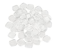 Cartes d'affichage de Couleur de Clou en Verre Sûr 50 Pcs pour une Organisation Vernis à Ongles Facile et une Sélection Couleurs - Conception Carrée Transparente pour le Salon et l'utilisation