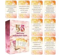 Cartes d'affirmation d'amour de soi - 55 cartes de tarot pour débutants, guérison énergétique et croissance émotionnelle, jeu Oracle pour l'amour de soi, la guérison karmique et les affirmations