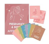 Cartes d'affirmation de grossesse - 50 pièces de réassurance de naissance, style bohémien | Messages d'autonomisation, encouragement positif au travail | Soutien spirituel post-partum de pleine