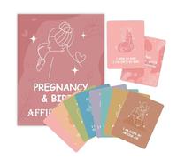 Cartes D'affirmation De Grossesse - 50 Pièces Double Face Boho Reassurance Deck 8,8 × 11,5 Cm | Cartes De Motivation Pour La Naissance Et Le Travail, Cadeau Pour Nouvelle Maman, Ensemble De Soutien À