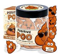 Cartes d'affirmation positives - Support émotionnel - Cadeaux amusants pour adultes, femmes, hommes, adolescents, collègues, meilleurs amis - Pot à déjections canines positives avec 60 cartes et