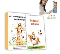 Cartes d'amélioration pour, Cartes d'inspiration pour - 32 Cartes Flash de Sensibilisation Allemande | Notes inspirantes, Construction de la Confiance, thème Animal, Citations