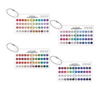 Cartes D'Analyse Colorimétrique 4 Pièces Portables Référence Acrylique