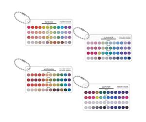 Cartes d'analyse de couleur en acrylique de référence | Palette de cartes d'analyse de couleur pour salon, maison, placard, tenue de maquillage, shopping