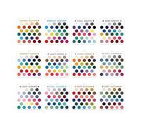 Cartes D'analyse Des Couleurs De Saison - Kit De Palette Acrylique De 12 Pièces | Outil D'échantillon De Couleur De Style Personnel, Pour Tenue, Maquillage, Fard À Paupières, Garde-robe, Planification