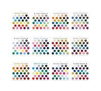 Cartes d'analyse des couleurs - Guides de correspondance acrylique saisonniers, outils d'évaluation des tons transparents, accessoires de coordination portables | Planification du maquillage de garde-