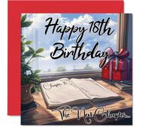 Cartes d'anniversaire 18 ans d'anime pour homme et femme - The Next Chapter - Carte d'anniversaire pour fils, fille, frère, sœur, petit-fils, petite-fille, nièce, neveu, cousin, 145 mm