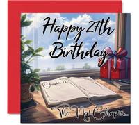 Cartes d'anniversaire 27 ans d'anime pour homme et femme - The Next Chapter - Carte d'anniversaire pour fils, fille, frère, sœur, oncle, tante, nièce, neveu, cousin, 145 mm
