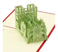 Cartes D'anniversaire 3d Pop-Up Découpées Au Laser Cartes D'invitation Architecture Mondiale Carte De Visite Garçon Cadeaux Carte De V?Ux Carte Postale Touristique - Type Notre Dame De Paris2 #B