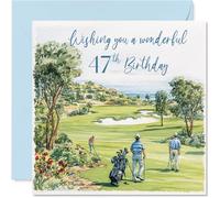Cartes d'anniversaire 47 ans pour homme - Célébration du golf - Carte d'anniversaire pour homme de 47 ans, oncle, cousin, frère, ami, cartes de vœux d'anniversaire de 145 mm
