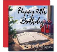 Cartes d'anniversaire 70 ans anime pour homme et femme - The Next Chapter - Carte d'anniversaire pour papa maman arrière-grand-père grand-mère oncle tante 145mm