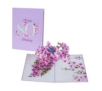 Cartes d'anniversaire 80 ans pour femme, maman, sœur, fille | Carte de vœux pop-up 3D pour femme, amie, maman, tante, Happy Birthday Happy Nan (taille 15 x 20 cm, orchidée 80 ans)