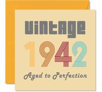 Cartes d'anniversaire 81 ans pour hommes et femmes - Vintage 1942 Vieilli la perfection - Carte d'anniversaire 81 ans Dr le pour elle Lui 57 x