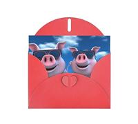 Cartes d'anniversaire amusantes en 3D en forme de cochons - Carte de vœux de vacances avec enveloppes - Cadeau d'anniversaire musical - Carte de vœux vierge pour homme et femme