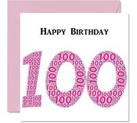 Cartes d'anniversaire amusantes pour 100e anniversaire pour femme - Shapecloud - Carte d'anniversaire pour grand-père, grand-père, grand-mère, grand-mère, grand-mère, papa, maman, 145 mm x 145 mm,