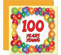 Cartes d'anniversaire amusantes pour 100e anniversaire pour homme et femme - Années jeunes - Carte d'anniversaire pour grand-père grand-mère grand-père papa grand-père grand-mère carte de vœux