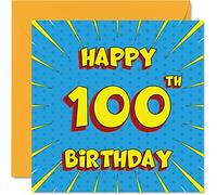 Cartes d'anniversaire amusantes pour 100e anniversaire pour homme et femme - Bande dessinée - Carte d'anniversaire pour grand-mère grand-père grand-mère papa grand-mère cartes de vœux