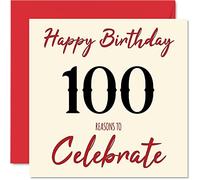 Cartes d'anniversaire amusantes pour 100e anniversaire pour homme et femme - Reasons To - Carte d'anniversaire pour grand-père grand-mère papa maman cartes de vœux