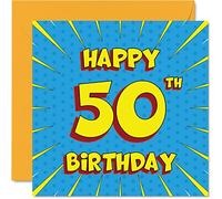 Cartes d'anniversaire amusantes pour 50e anniversaire pour homme et femme - Bande dessinée - Carte d'anniversaire pour grand-mère oncle grand-mère papa maman grand-père