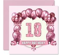 Cartes d'anniversaire amusantes pour femme - Ballons d'anniversaire - Carte d'anniversaire pour fils fille frère sœur petit-fils petite-fille nièce neveu cousin 145mm carte de vœux