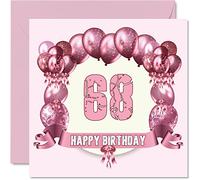 Cartes d'anniversaire amusantes pour femme - Ballons d'anniversaire - Carte d'anniversaire pour papa, maman, grand-père, grand-mère, grand-mère, oncle, tante, cousin, 145 mm x 145 mm, cartes de vœux