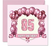 Cartes d'anniversaire amusantes pour femme - Ballons d'anniversaire - Carte d'anniversaire pour papa, maman, arrière-grand-père, grand-père, grand-mère, grand-mère, oncle, tante, 145 mm x 145 mm,