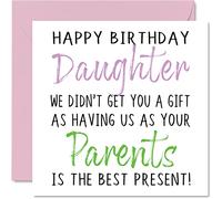 Cartes d'anniversaire amusantes pour fille de la part de parents