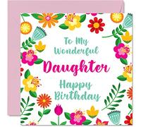 Cartes d'anniversaire amusantes pour fille - Merveilleuse femme - Carte d'anniversaire mignonne pour fille de la part de maman papa fille cadeau d'anniversaire spécial