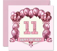 Cartes d'anniversaire amusantes pour filles - Ballons d'anniversaire - Carte d'anniversaire pour fils, fille, frère, sœur, petit-fils, petite-fille, nièce, neveu, cousin, 145 mm x 145 mm, carte de