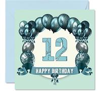 Cartes d'anniversaire amusantes pour garçons - Ballons d'anniversaire - Carte d'anniversaire pour fils, neveu, nièce, sœur, cousine, frère, petite-fille, petit-fils, 145 mm x 145 mm, carte de vœux