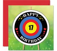 Cartes d'anniversaire amusantes pour garçons et filles - Âge cible - Carte d'anniversaire pour fils, fille, frère, sœur, petit-fils, petite-fille, nièce, neveu, 145 mm x 145 mm, carte d'anniversaire