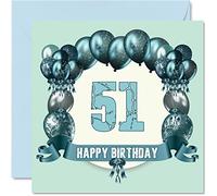 Cartes d'anniversaire amusantes pour homme - Ballons d'anniversaire - Carte d'anniversaire pour papa, cousin, tante, nounou, ami, grand-père, oncle, maman, grand-mère, 145 mm x 145 mm, cartes de vœux