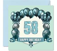 Cartes d'anniversaire amusantes pour homme - Ballons d'anniversaire - Carte d'anniversaire pour papa, cousin, tante, nounou, ami, grand-père, oncle, maman, grand-mère, 145 mm x 145 mm, cartes de vœux