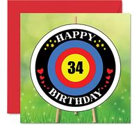Cartes d'anniversaire amusantes pour homme et femme - Âge cible - Carte d'anniversaire pour papa maman fils fille frère sœur oncle tante cousin 145mm cartes d'anniversaire ludiques