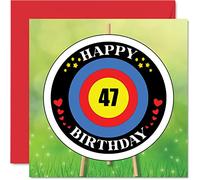 Cartes d'anniversaire amusantes pour homme et femme - Âge cible - Carte d'anniversaire pour papa, maman, frère, sœur, grand-père, grand-mère, oncle, tante, 145 mm x 145 mm, carte d'anniversaire