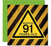 Cartes d'anniversaire amusantes pour homme et femme - Avertissement - Carte d'anniversaire pour grand-père, grand-père, grand-mère, grand-mère, grand-mère, grand-mère, grand-mère, papa, maman, 145 mm