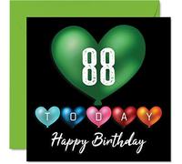 Cartes d'anniversaire amusantes pour homme et femme - Ballons en forme de cœur - Carte d'anniversaire pour papa, maman, arrière-grand-père, grand-père, grand-mère, grand-mère, oncle, tante, 145 mm x