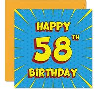 Cartes d'anniversaire amusantes pour homme et femme - Bande dessinée - Carte d'anniversaire pour grand-mère, oncle, grand-mère, papa, grand-père, ami, cousin, tante, 145 mm x 145 mm, carte de vœux