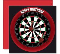 Cartes d'anniversaire amusantes pour homme et femme - Cible de fléchettes - Carte d'anniversaire pour papa maman arrière-grand-père grand-mère oncle tante 145mm
