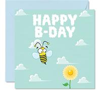 Cartes d'anniversaire amusantes pour homme et femme - Fête des abeilles - Carte d'anniversaire humoristique pour maman papa frère sœur fils fille grand-père 145mm cartes de vœux pour