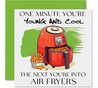 Cartes d'anniversaire amusantes pour homme et femme - « Frire ce soir » - Carte d'anniversaire pour maman papa frère sœur fils fille cousin bestie 145mm cartes de vœux humoristiques